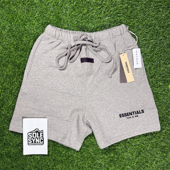 Fear Of God Essentials Shorts Dark Oatmeal Gray Small SS22 - Picture 1 of 6